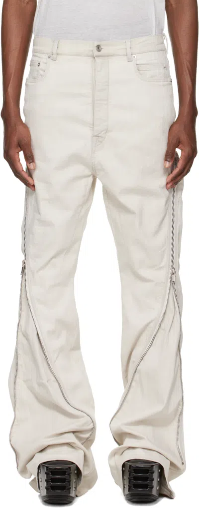 Rick Owens Drkshdw Off-white Temple Bolan Banana Jeans