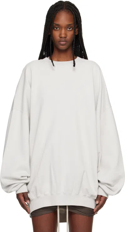 Rick Owens Drkshdw Off-white Temple Hun Crewneck Sweatshirt