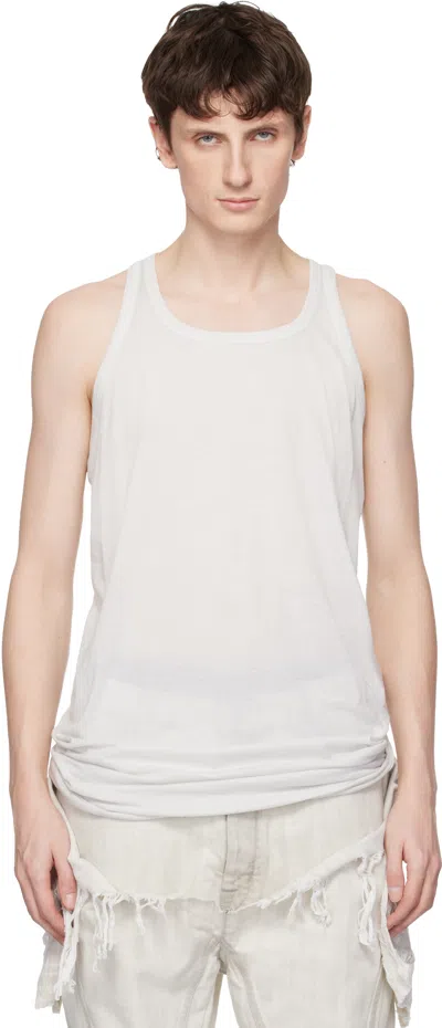 Rick Owens Drkshdw Off-white Temple Loose Tank Top