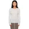 Rick Owens Drkshdw Off-white Tower Basic Ls T-shirt In White