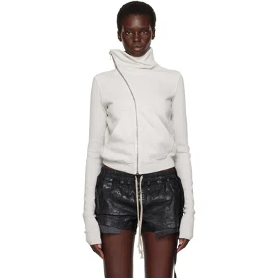 Rick Owens Drkshdw Off-white Tower Mountain Sweatshirt In Gray