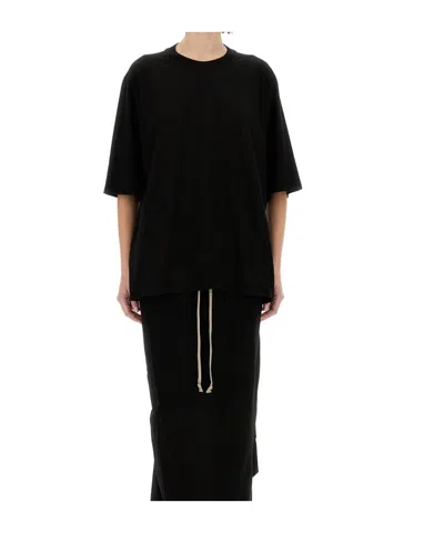 Rick Owens Drkshdw Open-necked Black Shirt