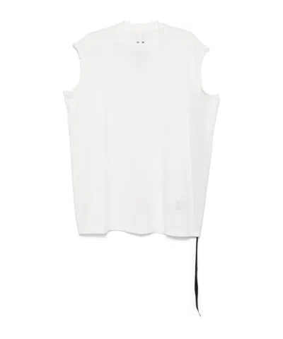 Rick Owens Drkshdw Open-necked Black Shirt In White
