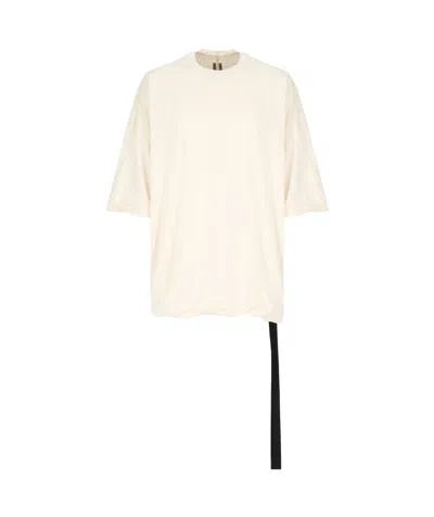Rick Owens Drkshdw Open-necked Black Shirt In White