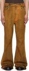 Rick Owens Drkshdw Orange Hollywood Bolan Bootcut Jeans In 153 Orange