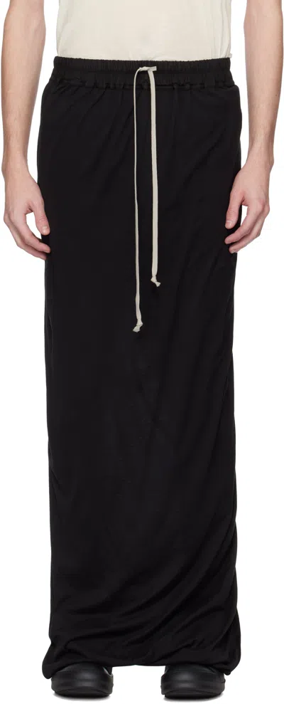 Rick Owens Drkshdw Orange Hollywood Pull On Pillar Skirt In 09 Black