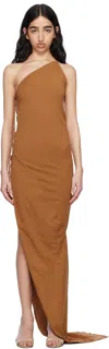 Rick Owens Drkshdw Orange Hollywood Taco Maxi Dress In 153 Orange