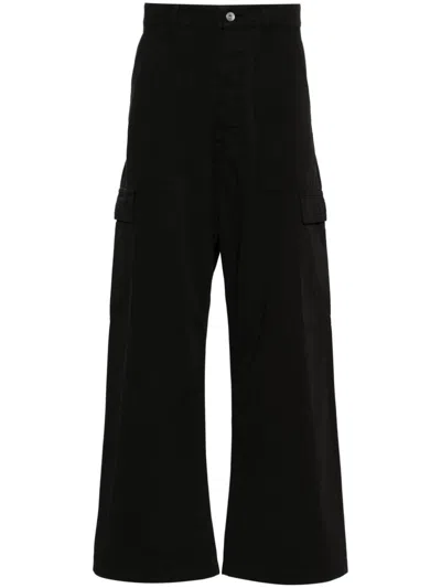 Rick Owens Drkshdw Pants With Logo In Black