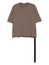 Rick Owens Drkshdw Organic Cotton T-shirt In Brown