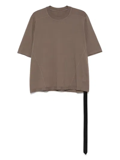 Rick Owens Drkshdw Organic Cotton T-shirt In Brown