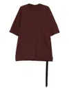 Rick Owens Drkshdw Burgundy Concordians Jumbo Ss T-shirt In Burgundy