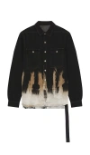 Rick Owens Drkshdw Outershirt In Black & Terra