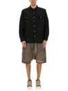 Rick Owens Drkshdw Overshirt With Chest Pockets And Long Sleeves In Black
