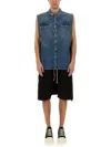 Rick Owens Drkshdw Indigo Hollywood Sl Tommy Jumbo Denim Overshirt