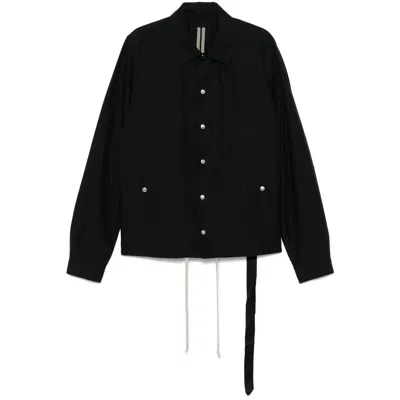 Rick Owens Drkshdw Snapfront Shirt Jacket In Black