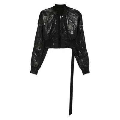 Rick Owens Drkshdw Flight Bomber Jacket In Black