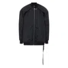 Rick Owens Drkshdw Longline Jacket With Ribbed Cuffs And Hem In Black