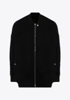 Rick Owens Drkshdw Over Jumbo Flight Bomber Jacket In Black