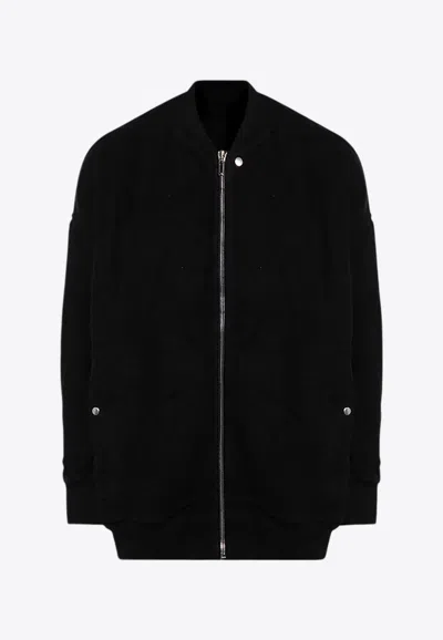 Rick Owens Drkshdw Over Jumbo Flight Bomber Jacket In Black