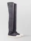 Rick Owens Drkshdw Over-the-knee Sock Sneakers With Contrast Toe Cap In Gray