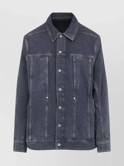 RICK OWENS DRKSHDW OVERSIZE COTTON DENIM WORKER JACKET
