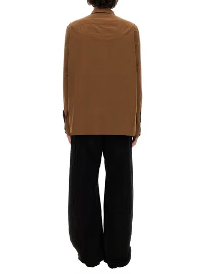 Rick Owens Drkshdw Oversize Fit Shirt In Brown