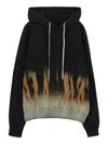 Rick Owens Drkshdw Drkshdw By Rick Owens Oversized Hoodie Black And Terra In Multicolor