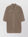 RICK OWENS DRKSHDW OVERSIZED CHEST POCKETS SHIRT WITH SHORT SLEEVES