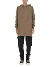 Rick Owens Drkshdw Oversized Cotton Hoodie With Drawstring Hood
