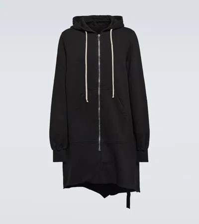 Rick Owens Drkshdw Oversized Cotton Jersey Hoodie In Black