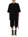 Rick Owens Drkshdw Drkshdw By Rick Owens Oversized Cotton T-shirt With Geometric Design And Relaxed Fit