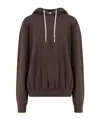Rick Owens Drkshdw Oversized Drawstring Hoodie In Brown
