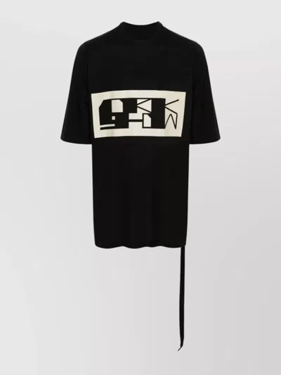 Rick Owens Drkshdw Oversized Graphic Print T-shirt In Black