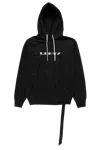 Rick Owens Drkshdw Oversized Hoodie 0908 Black/pearl In Black