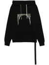 Rick Owens Drkshdw Drkshdw By Rick Owens Oversized Hoodie Black And Milk In Black