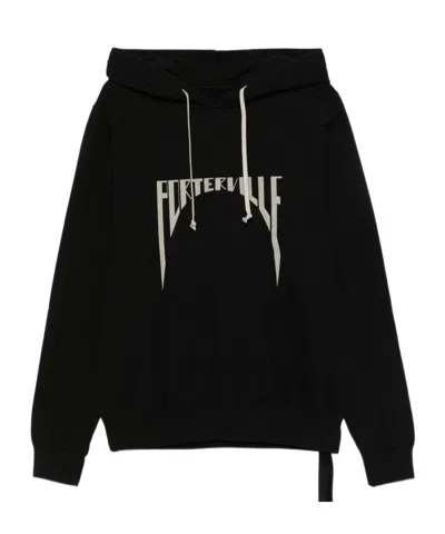 RICK OWENS DRKSHDW RICK OWENS DRKSHDW DRAWSTRING OVERSIZED JERSEY HOODIE