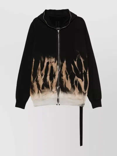 RICK OWENS DRKSHDW OVERSIZED HOODIE FEATURING SUN MOTIF