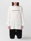 Rick Owens Drkshdw Oversized Long Sleeve T-shirt With Milk Black Print