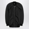 Rick Owens Drkshdw Longline Jacket With Ribbed Cuffs And Hem In Black