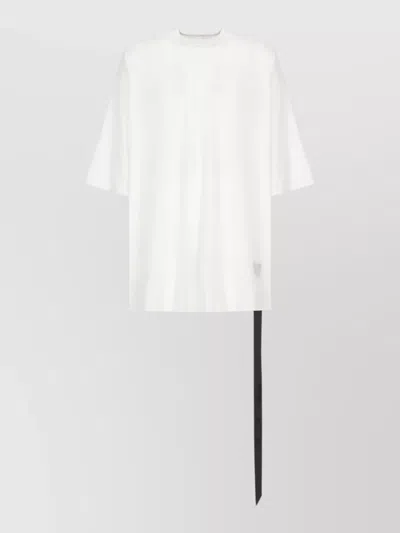 Rick Owens Drkshdw Oversized Short Sleeve Round Neck T Shirt In White