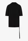 Rick Owens Drkshdw 'jumbo' Black Crewneck T-shirt With Oversized Band In Cotton Man In Black