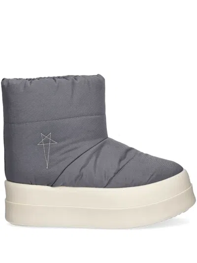 Rick Owens Drkshdw Padded Ankle Boots In Grey