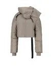 Rick Owens Drkshdw Padded Crop Down Jacket In Gray