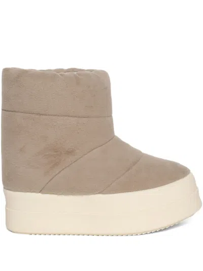 Rick Owens Drkshdw Padded Mega Bumper Low Boots In Neutral