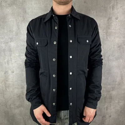 Pre-owned Rick Owens Drkshdw Padded Shirt Cargo Pocket Shacket In Black