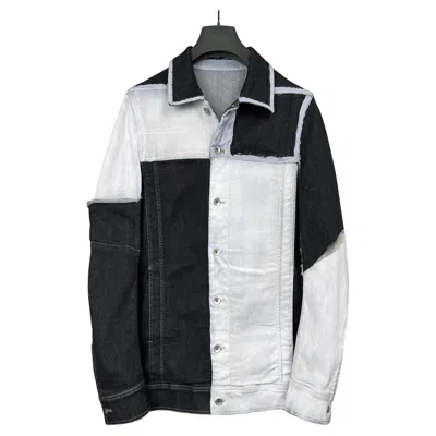 Pre-owned Rick Owens Drkshdw Painted Panel Denim Jacket In Black