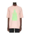 Rick Owens Drkshdw Painterly-print Cotton T-shirt In Pink