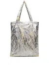 Rick Owens Drkshdw Palladium Foil Shopper Tote Bag In Silver