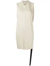 Rick Owens Drkshdw Organic-cotton Longline Tank Top In Green