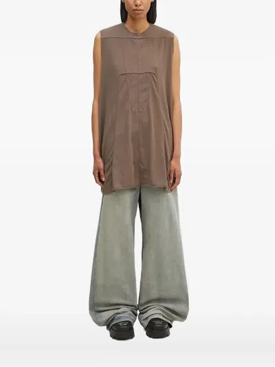 Rick Owens Drkshdw Panelled Sleeveless Top In Gold